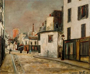 Rue de Mont Cenis -katu Montmartren kaupunginosassa Pariisissa