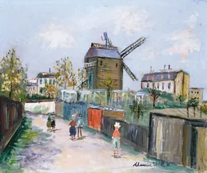 Le Moulin de la Galette, n. 1930 (öljy kankaalle)