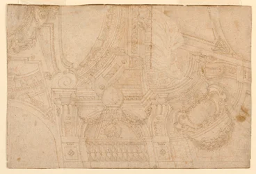 Piirros, maalattu katto, 1800-luvun puoliväli