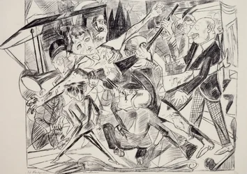 Marttyyrikuolema, Max Beckmann (1884-1950), kaiverrus. Saksa, 1900-luku.