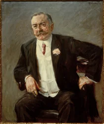 Muotokuva teollisuusneuvos Friedrich Carl Duisbergista, istumassa