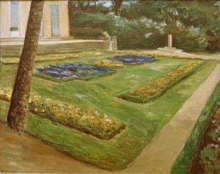 Die Blumenterrasse im Wannseegarten nach Nordwesten
