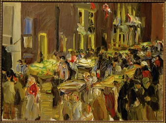 Jodenbreestraat Amsterdamissa (maalaus kankaalle)