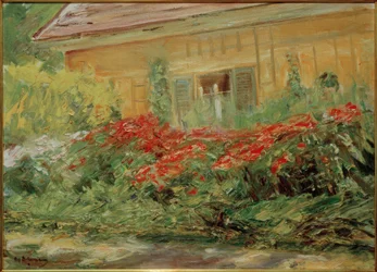 M.Liebermann, Blumenstauden am Gärtnerhäuschen nach Norden