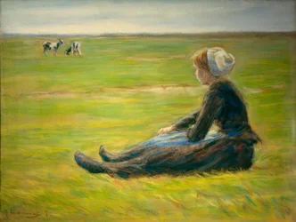 Ziegenhirtin in den Dünen