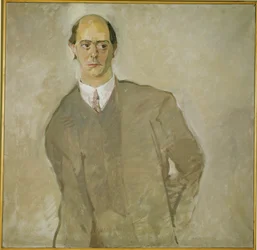 Säveltäjä Arnold Schönberg (maalaus kankaalle)