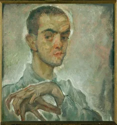 Taidemaalari Egon Schiele (maalaus kankaalle)