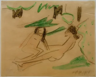 Ilman nimeä (kyykyssä ja makuulla oleva alaston)