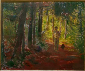 Mies metsätiellä