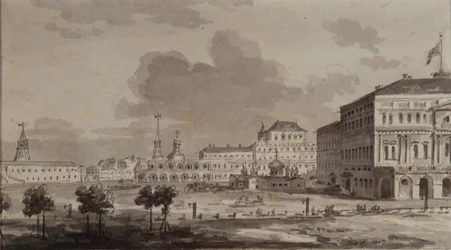 Moskovan Kreml ennen Suuren Kremlin palatsin rakentamista, 1817
