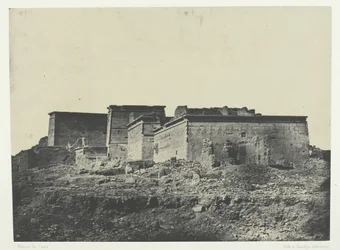 Suuri Isisin temppeli Philoessa, yleisnäkymä otettu pohjoisesta, Nubia, 184951, painettu 1852.