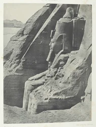 Ibsamboul, Oriental Colossus Of Spéos De Phrè, nähty profiilissa, Nubia, 184951, painettu 1852.