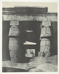 Karnak, Khonsin temppelin portico, Thebes, 184951, painettu 1852.