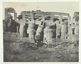 Karnakin palatsi, Hypostyle Hall, viety pohjoiseen, Thebes, 184951, painettu 1852.
