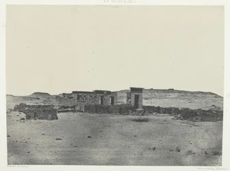 Débôdin temppeli ja kylä, Parembole Antoniuksen reitiltä, ​​Nubia, 184951, painettu 1852.