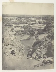 Vue Cavalière De La Seconde Cataracte; Nubie, levy 111 albumista "Egypte, Nubie, Palestine et Syrie" (1852).
