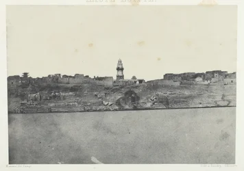 Yleisnäkymä Esnehistä, Ylä-Egypti, 184951, painettu 1852.