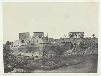 Näkymä lounaiskulmasta, Philoe, Nubia, 184951, painettu 1852.