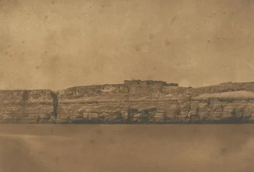 Näkymä Djebel-el-teirille ja hihnapyörän luostarille, 1850.