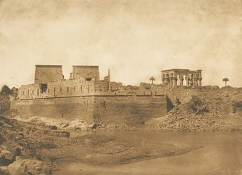 Yleiskuva Philaen saaresta, otettu Beguehin saaren eteläkärjestä, 1849-50.