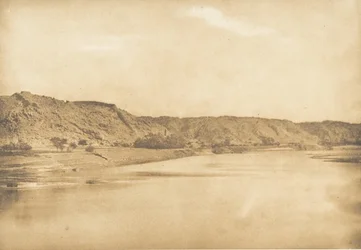 Näkymä kaakkoon Philaesta - El-Bâbin kylästä, 1849-50.