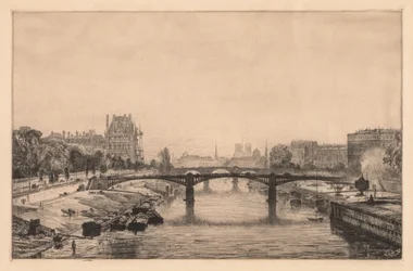 Pariisi, Näkymä Concorde-sillalta, 1866.