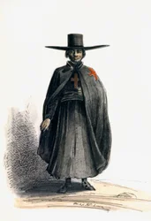Lähetyssaarnaaja au Perou, n. 1840 (akvarelli)