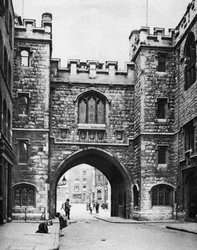 St Johns Gate sunnuntaina, Clerkenwell, Lontoo, 1926-1927