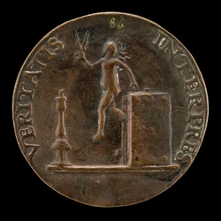 Totuus pakenee kirjasta [käänteinen], c. 1510.