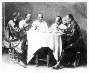Illallinen, Hongkong, Kiina, 1900-luku.