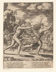 Apollo jahtaa Daphnea Apollon ja Daphnen tarina (sarjan nimi)