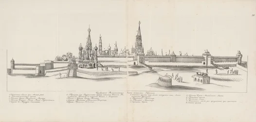 Moskovan Kreml idästä katsottuna, 1661-1662.