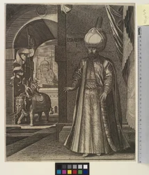 Sulttaani Suleiman Suuren muotokuva (seisomassa)