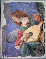 Enkeli soittaa luuttua, noin 1480 (irrallinen fresko)