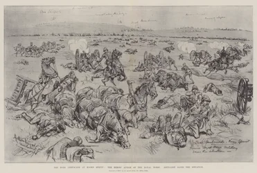 Boer Ambuscade Koorn Spruitissa, kuninkaallisen hevostykistön sankarillinen toiminta pelastaa tilanteen