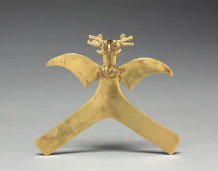Lintu riipus, c. 1000-1550 (valettu kulta)