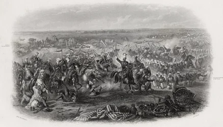 Aliwalin taistelu, Intia, 28. tammikuuta 1846, kaiverrus J.J. Miehistö