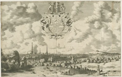 Lichfield - näkymä länsiluoteesta: kuparikaiverrus, ajoittamaton [1653 - 1686]