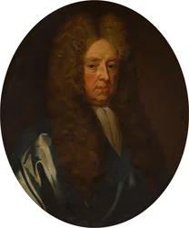 Muotokuva Francisista, varakreivi Newport, noin 1. Earl of Bradford (1620-1708), 78-vuotias, noin 1698-1700 (öljy kankaalle)