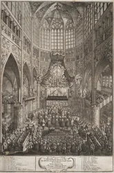 Maria Teresian kruunajaiset Prahan linnassa, 1743.