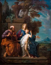 Pyhä perhe, noin 1740 (öljyä kankaalle)