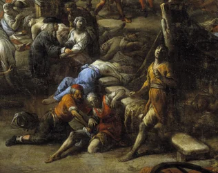 Näkymä kurssille (Marseillesta) vuoden 1720 ruton aikana (öljy kankaalle)
