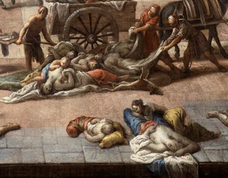 Näkymä kaupungintalolle (Marseille) vuoden 1720 ruton aikana