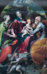 Madonna lapsen ja pyhän Barbaran kanssa, noin 1530 (öljy puulle).