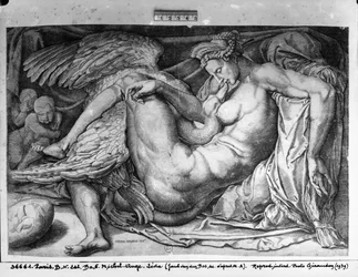 Leda, kaiverrus Jacobus Bos, Boss tai Bossius (b.c.1520)
