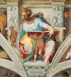 Profeetat ja sibyllat: Daniel, Sikstuksen kappelin katto Vatikaanissa, 1508-1512