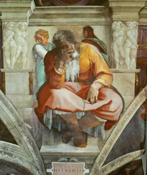 Profeetat ja sibyllat: Jeremia, Sikstuksen kappelin katto Vatikaanissa, 1508-1512