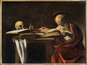 Saint Jerome writing ... (maalaus kankaalle)
