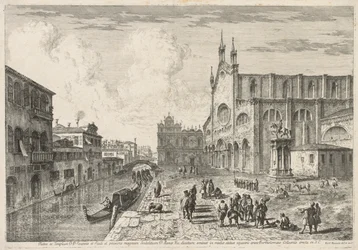 Näkymät Venetsiaan: Campo S. S. Giovanni e Paolo, 1741.