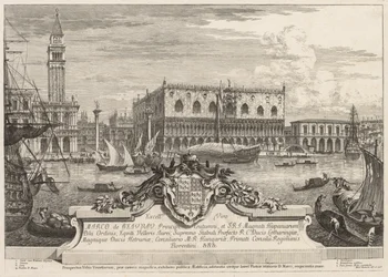 Näkymät Venetsiaan: Piazzetta ja Ducal Palace, 1741.